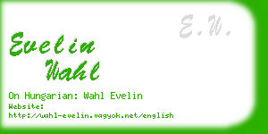 evelin wahl business card